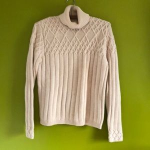 White turtleneck sweater